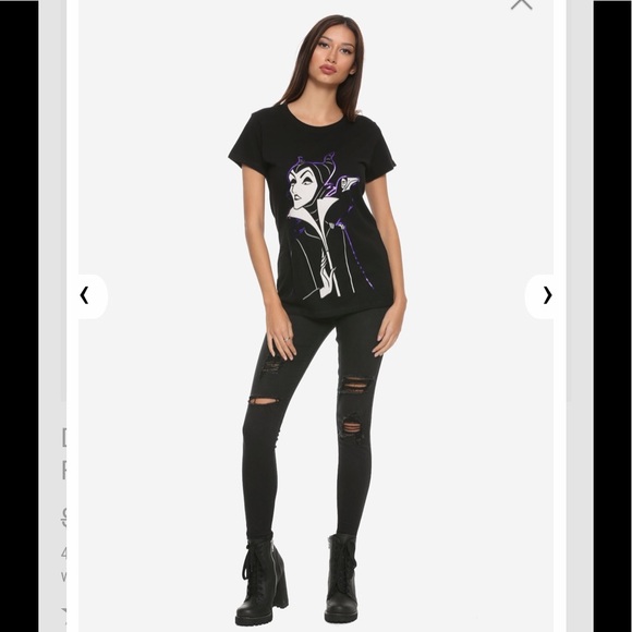 Disney Villains MALEFICENT Purple Foil T-SHIRT! - Picture 2 of 3